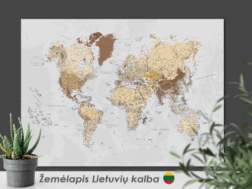 Psaulio zemelapis geltonas Lietuviu kalba